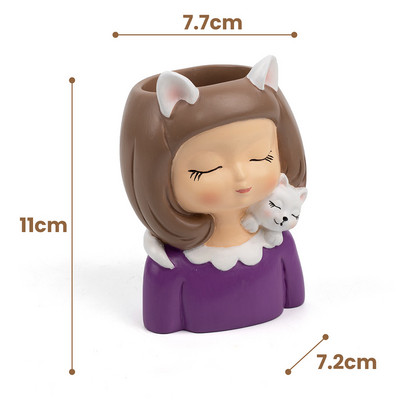 Ζουμερά φυτά γλάστρα Cute girl Flower Planter Γλάστρα Δημιουργία Σχεδίου Lovely Princess Home Garden Bonsai Pots Cute Girl Flower γλάστρα