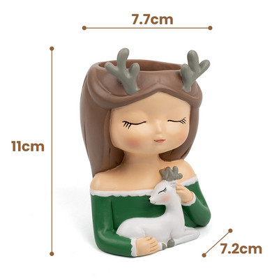 Ζουμερά φυτά γλάστρα Cute girl Flower Planter Γλάστρα Δημιουργία Σχεδίου Lovely Princess Home Garden Bonsai Pots Cute Girl Flower γλάστρα