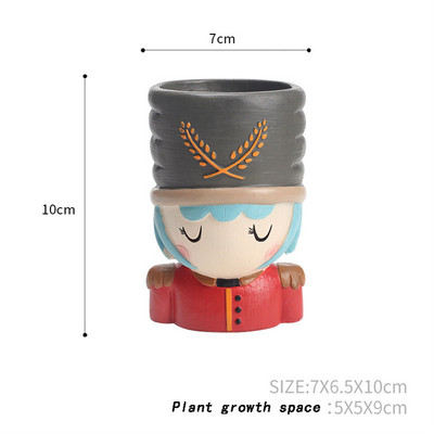 Zamatos ültetőgépek Virágcserép Fale Kingdom karakterek fej bonsai növénycserepek kaktusz ültető edények gyanta szobor asztali dekoráció