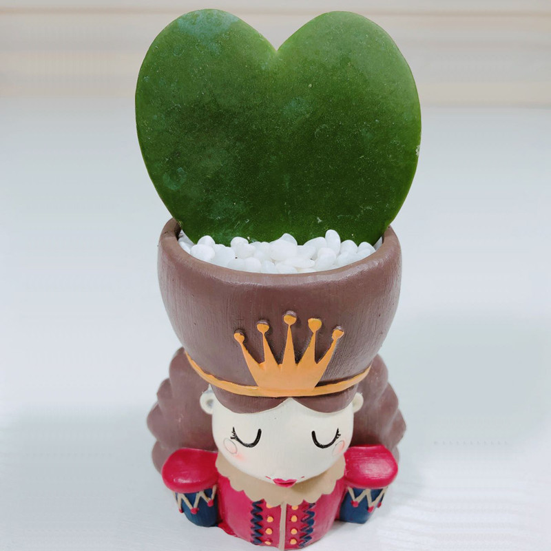 Zamatos ültetőgépek Virágcserép Fale Kingdom karakterek fej bonsai növénycserepek kaktusz ültető edények gyanta szobor asztali dekoráció