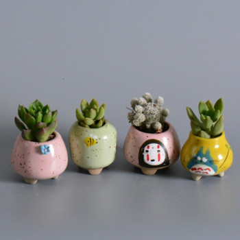 Творческа мини жаба, палец, саксия, карикатура, животно, плодове, карикатура, керамична ваза, саксии за цветя, декоративна глинена саксия