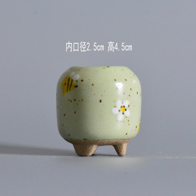 Kreatív mini béka hüvelykujj virágcserép Rajzfilm Állati Gyümölcs Rajzfilm Kerámia váza Virágcserepek Dekoratív agyagedények