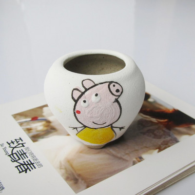 Kreatív mini béka hüvelykujj virágcserép Rajzfilm Állati Gyümölcs Rajzfilm Kerámia váza Virágcserepek Dekoratív agyagedények