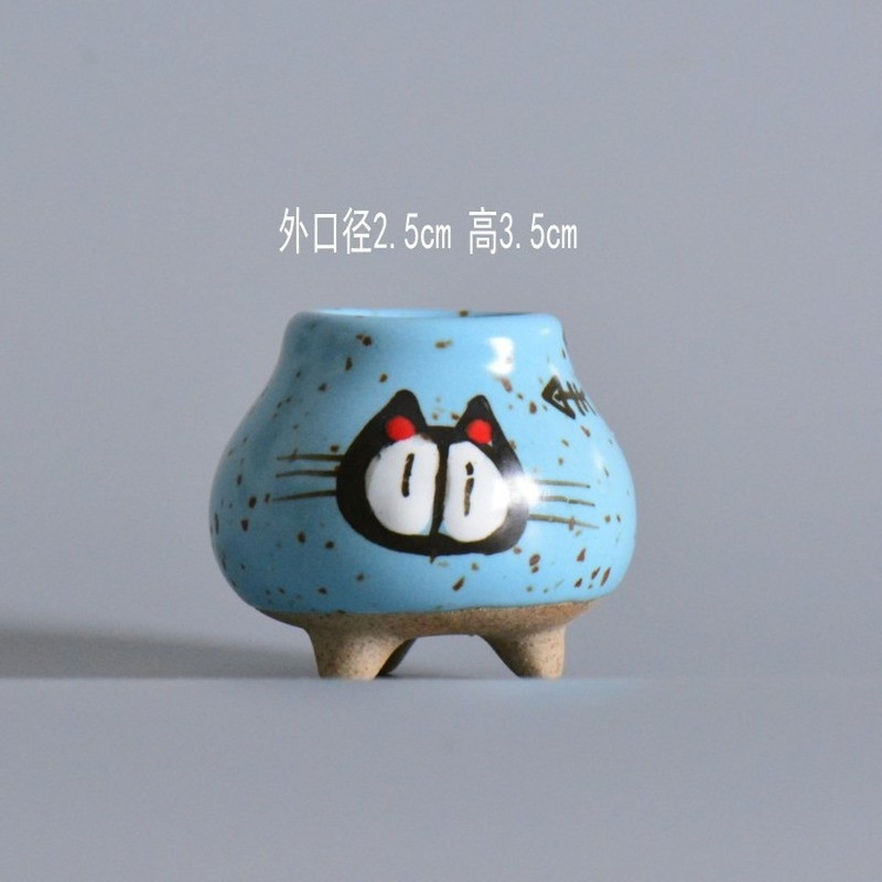 Kreatív mini béka hüvelykujj virágcserép Rajzfilm Állati Gyümölcs Rajzfilm Kerámia váza Virágcserepek Dekoratív agyagedények
