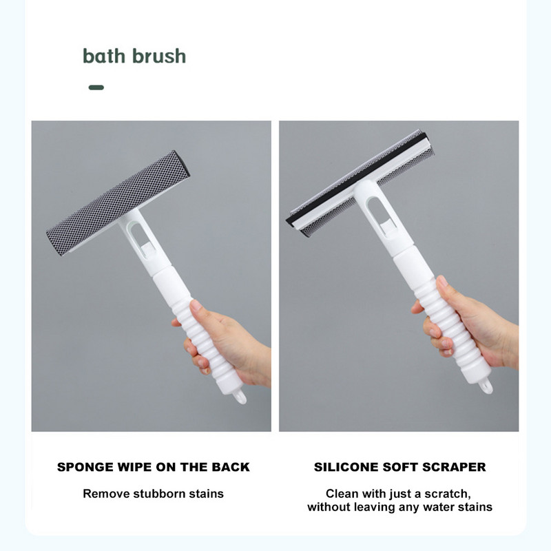 Újrahasználható kis zuhanytisztító professzionális tükörtisztító kefe otthoni mosható fürdőszobához