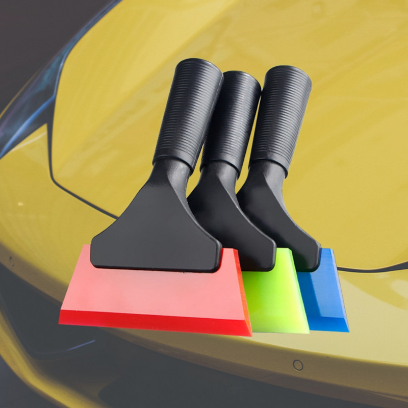 Kis gumibetétes mini törlő ablakszínező eszközök tükörüveg autófólia felhordó ablaktisztító kaparóhoz csúszásmentes fogantyúval