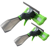 Ablaktisztító gumibetétes üvegtörlő: többcélú tolóajtó ablaktisztító autós tolózuhanyajtó súrolóhoz, zöld