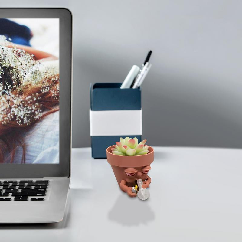 Rajzfilm Gyanta zamatos cserep Art Dekoráció Zamatos virágtartó Kerti cserepek Kaktusztartó Kerti edények Dekoratív virágcserép