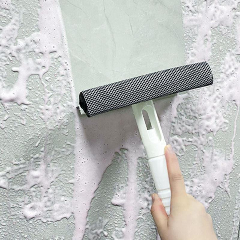 Tükör gumibetét háztartási tisztító fürdőszoba tükörtisztító szilikon lapáttal, üvegzuhany lehúzóval, ablaktörlő kaparóval