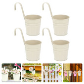 Szárított virágtartó állvány függő virágcserép konténer vas ültető fém, gyönyörű dekoratív vödör beltéri ültetőgépek