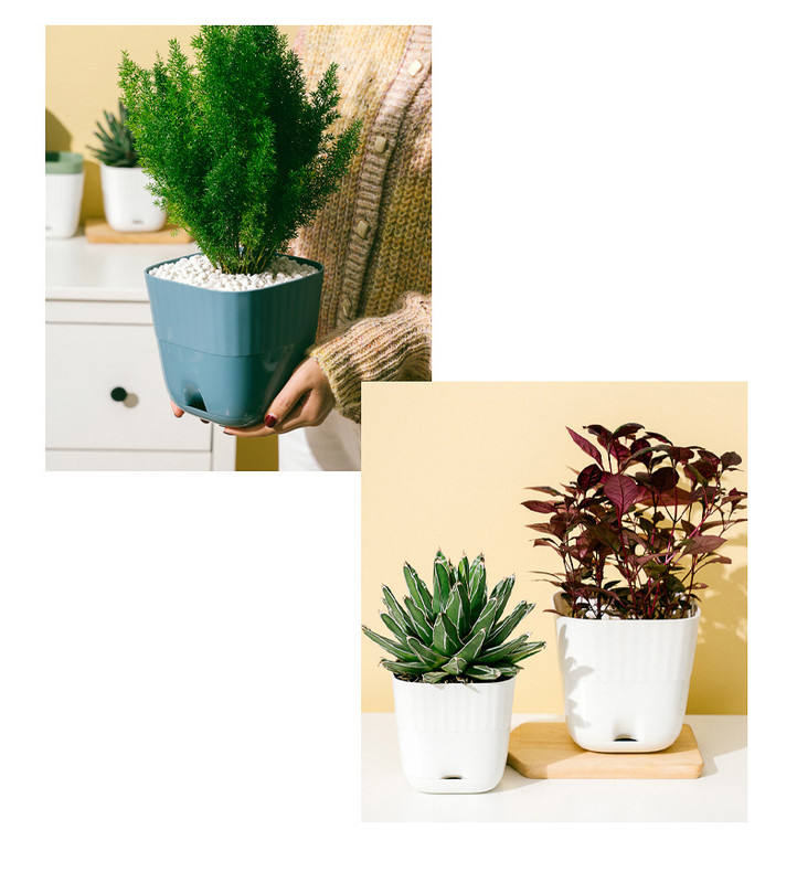 Kényelmes virágcserép, sima felületű műanyag növénycserep lefolyónyílás légáteresztő növényültető кашпо cserep горшки для цветов