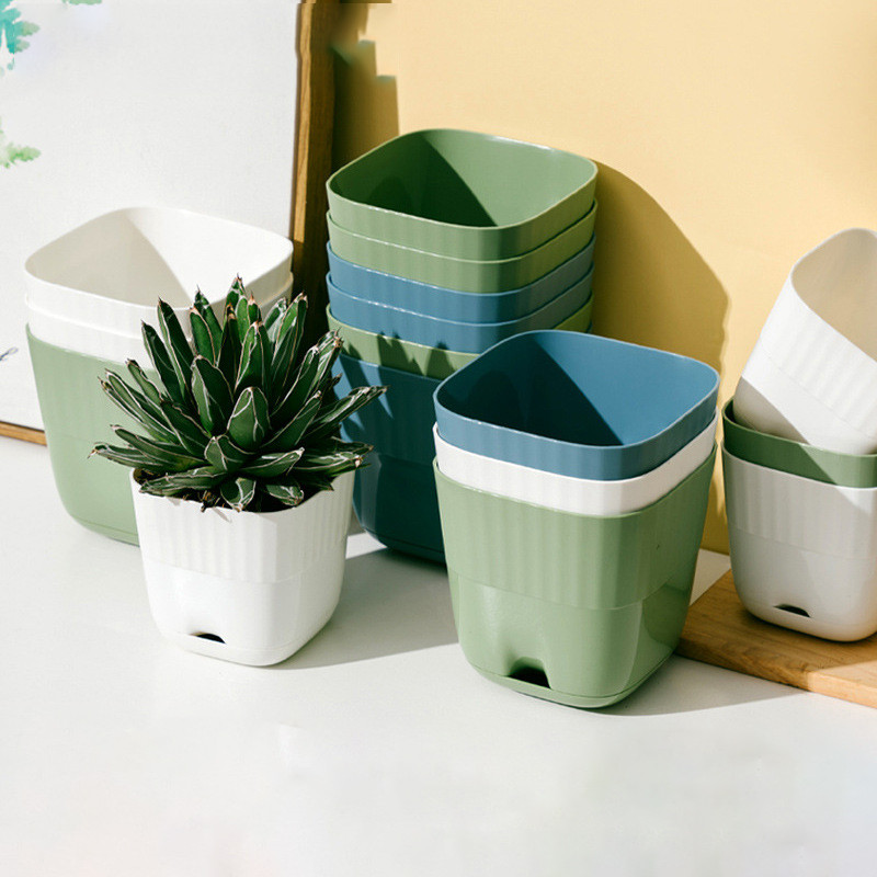 Kényelmes virágcserép, sima felületű műanyag növénycserep lefolyónyílás légáteresztő növényültető кашпо cserep горшки для цветов