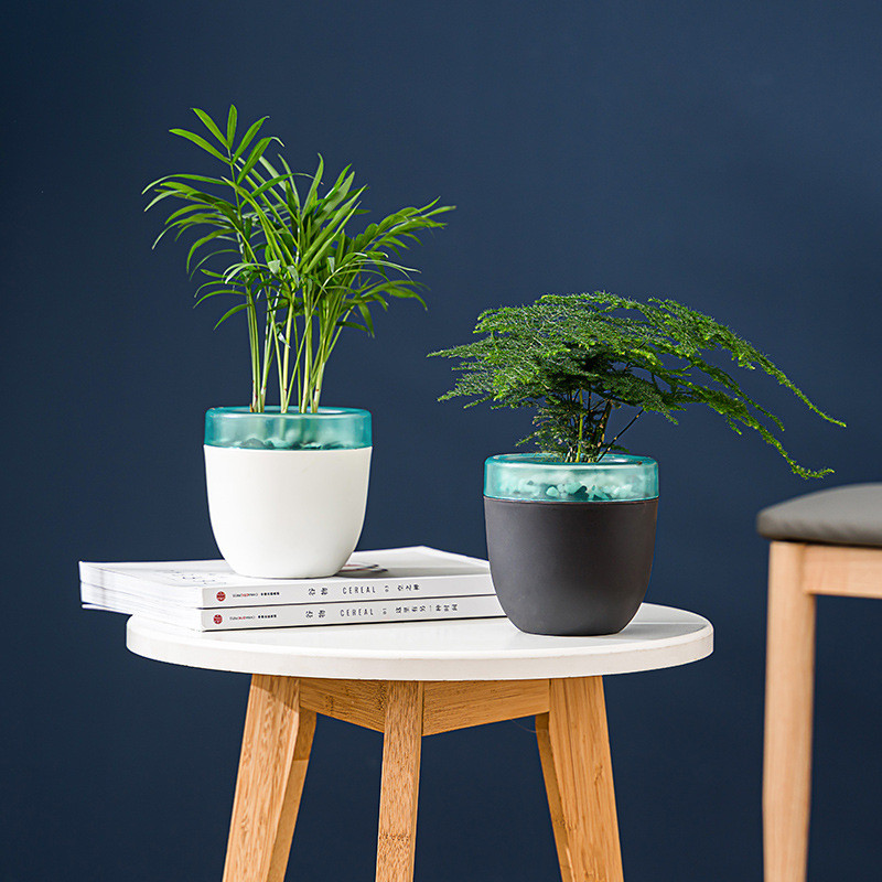 Automatikus önöntöző virágcserep otthoni kerti irodai növényültető víztartályos öntöző hidroponikus cserép