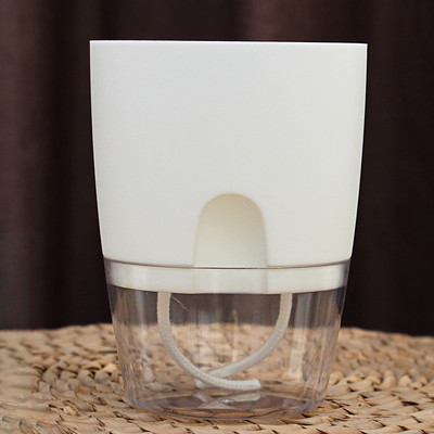 Műanyag hidroponikus virágcserép Nordic Egyszerű önöntöző virágcserép, sűrített zöld retek virágcserepek Otthoni virágtartó dekoráció