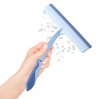 Squeegee For Shower Glass Wiper Cleaner Tool For Bathroom Mirror Tiles Light And Portable Flexible Elastic Without Scratching