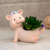 Malac zamatos növény Virágcserep Malacka Virágcserép Háztartási Erkély Kis Váza Állat Rajzfilm Aranyos Kerti Kellékek Cserepes asztali