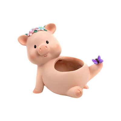 Malac zamatos növény Virágcserep Malacka Virágcserép Háztartási Erkély Kis Váza Állat Rajzfilm Aranyos Kerti Kellékek Cserepes asztali