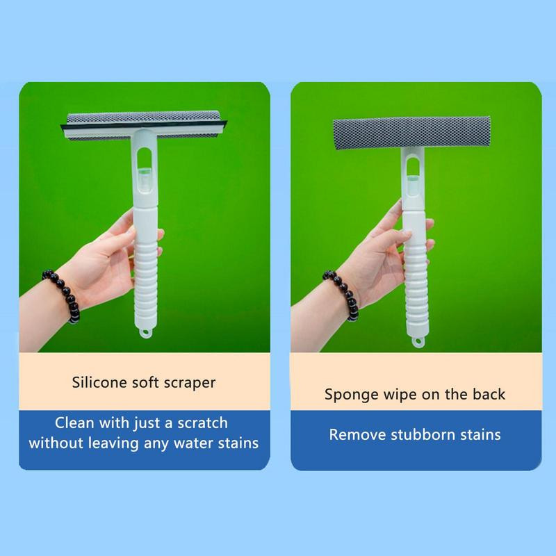 Tükör gumibetétes többfunkciós autós szélvédő lehúzó szivacsokkal és permetező üvegzuhany gumibetétes ablaktörlő kaparóval