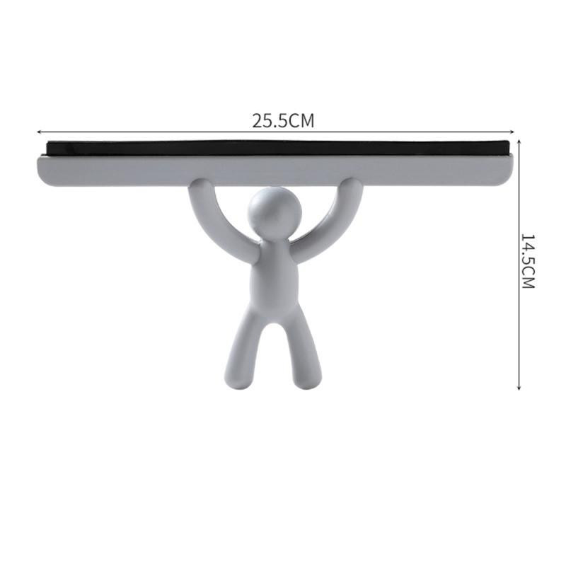 Zuhanytörlő üvegtörlő kaparó Zuhanytörlő tisztító szilikon tartóval Fürdőszoba tükör kaparó üvegtisztító eszköz Új