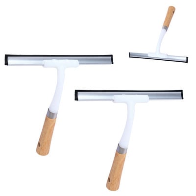 Wooden Handle Cleaner Squeegee Home Cleaning Accessory for Household Cleaning pjop