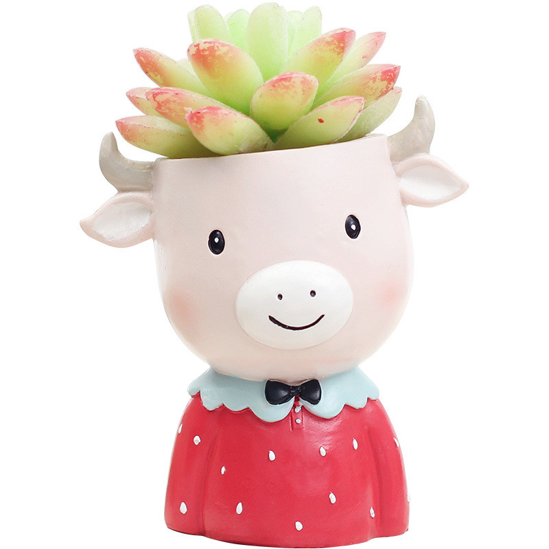 Kreatív, aranyos rajzfilm zamatos növények Cserepes virágcserepek Virágcserepek Irodai kerti virágcserép asztali dekoráció (növényeket nem tartalmaz)