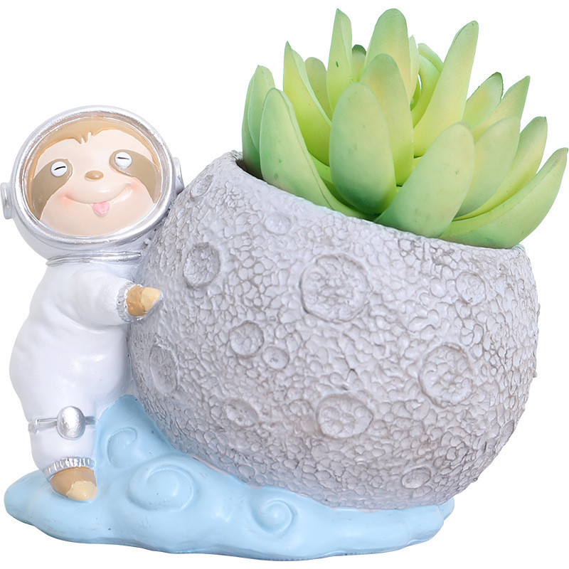 Creative Resin Craft Micro Landscape Scene asztali cserepes cserepes díszek Zamatos virágcserép dekoráció (növényeket nem tartalmaz)