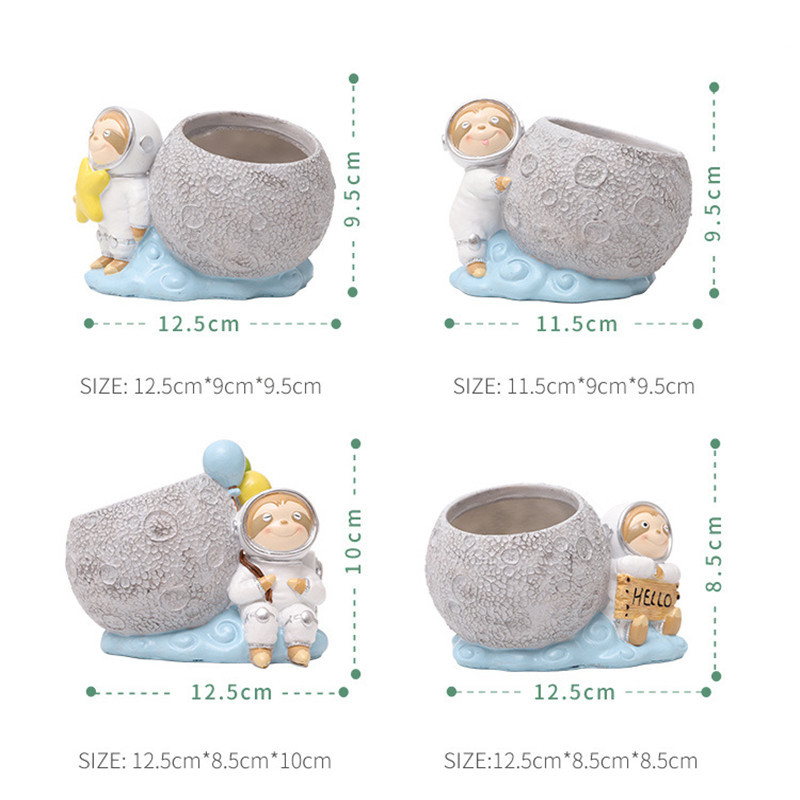 Creative Resin Craft Micro Landscape Scene asztali cserepes cserepes díszek Zamatos virágcserép dekoráció (növényeket nem tartalmaz)