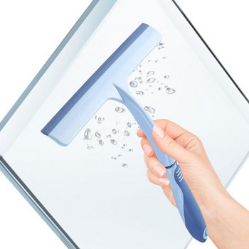 Ракел за душ стъклена врата душ чистачка чистачка със силиконов държач 1 бр нов прост издръжлив прозорец огледало чистачка за кола