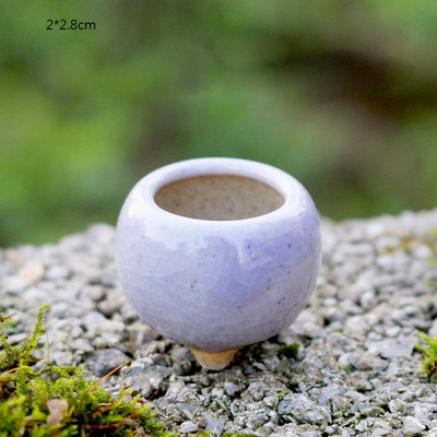 Mini stílusú durva kerámia húsos hüvelykujj-medence Jingdezhen eredeti virágos mázas kerámia, légáteresztő asztali kis virágcserepZC532