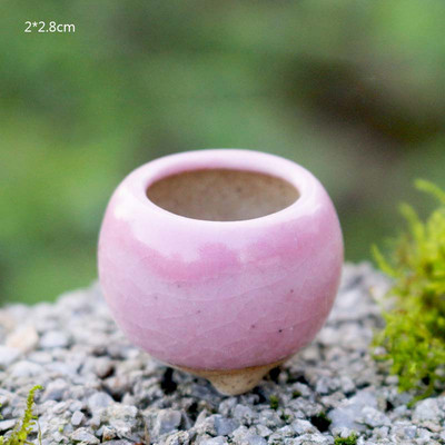 Mini stílusú durva kerámia húsos hüvelykujj-medence Jingdezhen eredeti virágos mázas kerámia, légáteresztő asztali kis virágcserepZC532