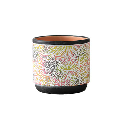 Kerámia virágcserép irodai asztali kültéri kerti kerek virágcserép vízelvezető lyukakkal Dekoratív ültetőkaktusz