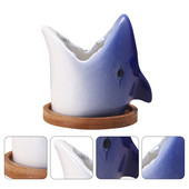 Big Mouth Shark Planter kerámia zamatos virágcserép mini bonsai háztartási konténer