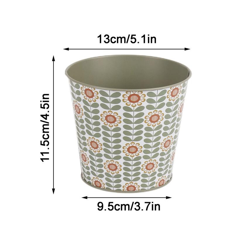 Imádnivaló kaktuszültető kompakt rajzfilm minták zamatos ültetőgép fém asztali tároló vödör tartó virágcserepek ajándékok