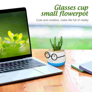 Creative Flower Pot Glasses Διακοσμητική γλάστρα με μανιτάρια Vaseationing δοχείο Γραφείο γραφείου
