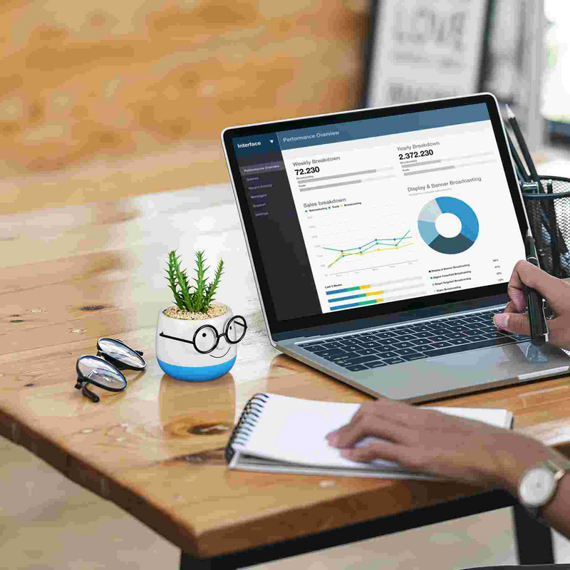 Kreatív virágcserép szemüvegek Dekoratív virágcserepes gomba edénybevonat dekor irodai otthoni asztalhoz