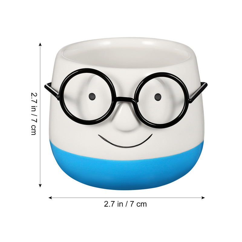 Kreatív virágcserép szemüvegek Dekoratív virágcserepes gomba edénybevonat dekor irodai otthoni asztalhoz