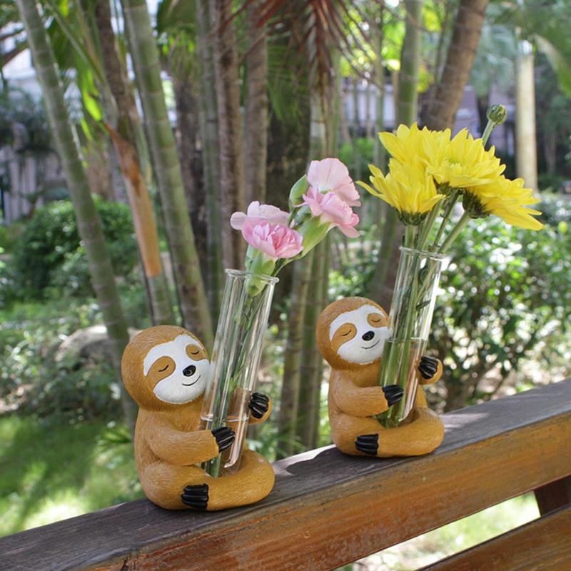 Aranyos virágcserepek Kreatív gyanta hidroponikus növénytartó Kerámia állati virágcserép otthoni esküvői kerti asztali dekorációhoz