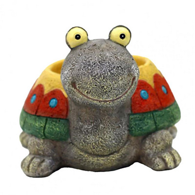 Teknős dekoratív virágcserép Szép megjelenésű kis hordozható teknős zamatos növénycserép Állati alakú Virágcserép otthonra