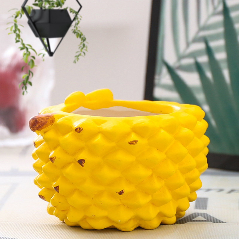 Kreatív gyümölcs virágcserép kerámia lélegző szimulált görögdinnye Durian zamatos bonsai cserepes növények otthoni kert dekoráció virágcserép