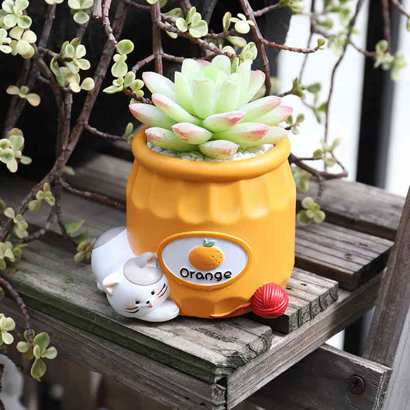 Tároló virágcserép Rajzfilm állatdísz nyuszi medve kerámia virágcserép sminkecset tároló tartó