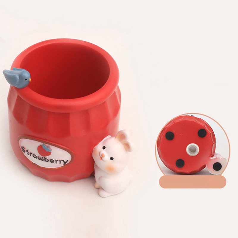 Tároló virágcserép Rajzfilm állatdísz nyuszi medve kerámia virágcserép sminkecset tároló tartó