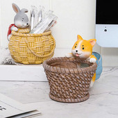 Aranyos virágcserép, nyúl alakú tárolódoboz konténer Kis gyanta ültető növény ablakpárkányon zamatos növényekhez Nappali Kezdőlap