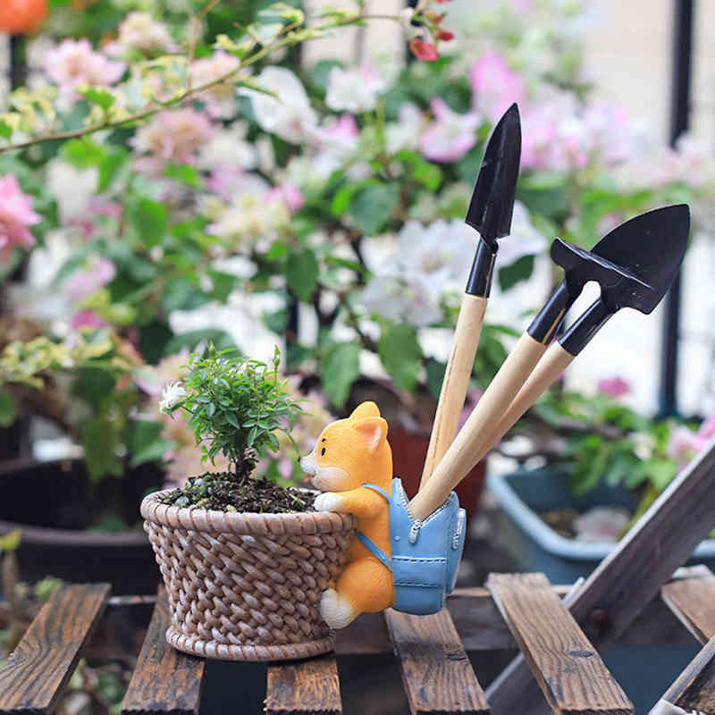 Aranyos virágcserép, nyúl alakú tárolódoboz konténer Kis gyanta ültető növény ablakpárkányon zamatos növényekhez Nappali Kezdőlap