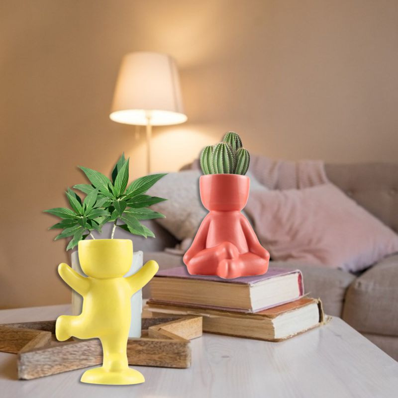 Kreatív figura virágcserepes növény kaktusz cserepes absztrakt kerámia virágcserép zamatos figura dohányzóasztal nappali dekoráció