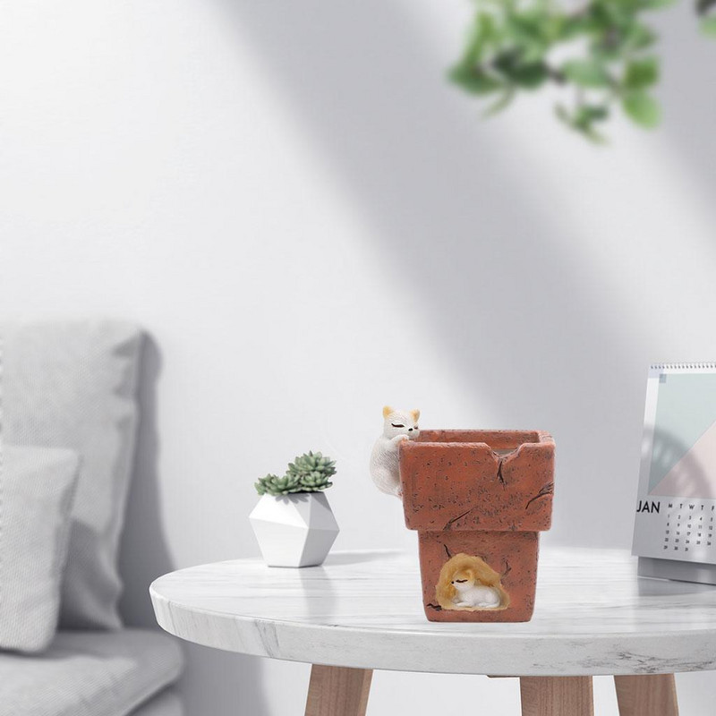 Zamatos edények Drainage Creative Animal Pottal kerti íróasztal dekorációhoz