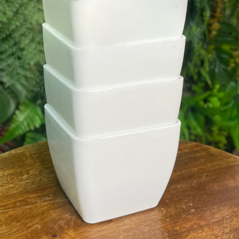 4 DB Négyzet alakú virágültető cserepek Palánták Virágnövény-tartály Vetőmag indítócserepek a kerti üvegházba vagy faiskolába