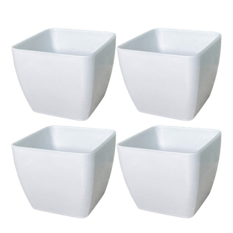 4 DB Négyzet alakú virágültető cserepek Palánták Virágnövény-tartály Vetőmag indítócserepek a kerti üvegházba vagy faiskolába