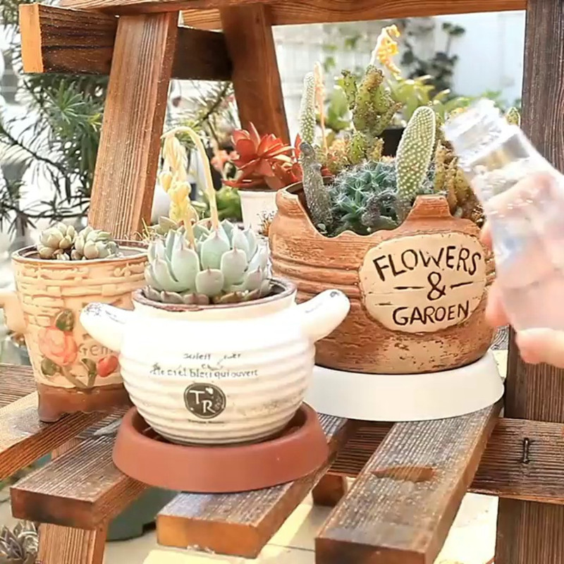 Kiváló minőségű kerek virágcserepes lefolyótálca, vastagított gyanta virágcserép alváz, légáteresztő növényi alap Bonsai lemeztartó kerti szerszám