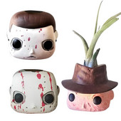 Horror film ültető Halloween mini virágcserép Vicces gyanta zamatos növénycserepek Ajándék Iroda Otthon Asztali Kert Dekoráció