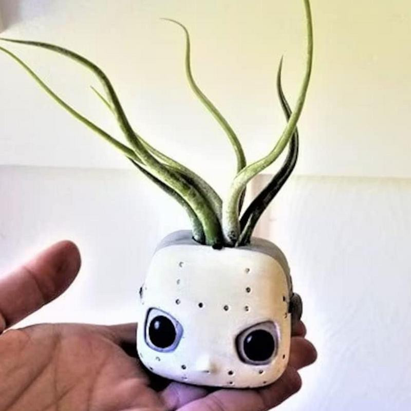 Horror film ültető Halloween mini virágcserép Vicces gyanta zamatos növénycserepek Ajándék Iroda Otthon Asztali Kert Dekoráció